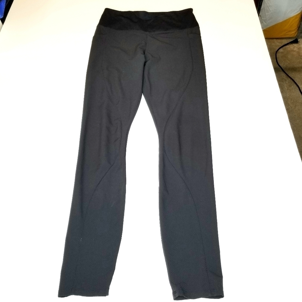 Athleta Black Compression Full Ankle Yoga Workout Athletic Black size 4 Leggings